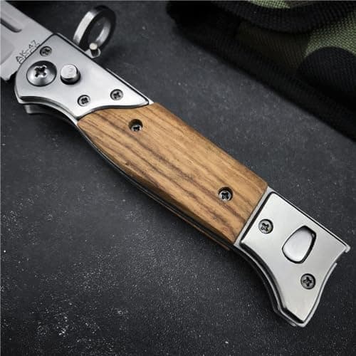 HUAAO AK47 Flipper Knife - 8.66" Portable Camping Survival Tool