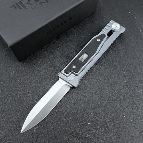 Pocket Carrot Knife 7.6 with D2 Steel Blade and Aluminum Handle - Tactical Folding Knife for Men