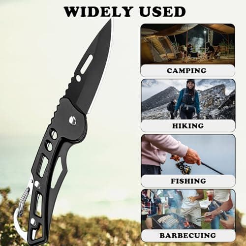 3 Pack Stainless Steel Pocket Knife, Self Defense & Outdoor Tool for Men & Women