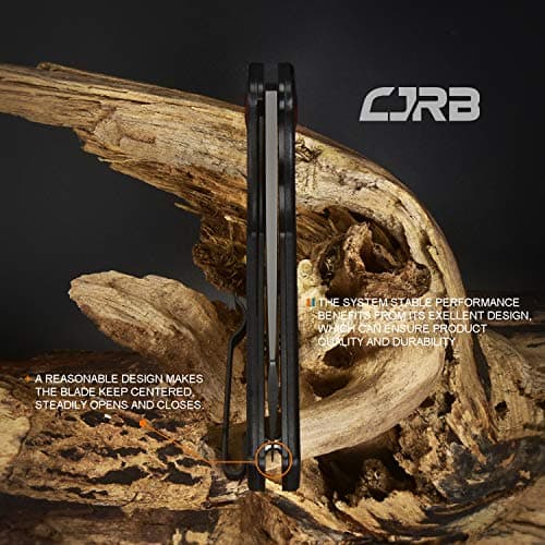CJRB Carbon Fiber Blade Folding Knife, 3.43" AR-RPM9 Steel, Black (J1904)