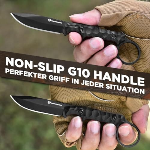 7.08" Full Tang 5Cr13moV Stainless Steel EDC Knife with Kydex Sheath, Men's Neck Knife Gift