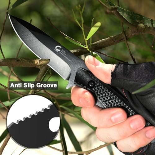 EDC 4-Inch High Grade Stainless Steel Survival Knife for Carving, Camping, Fishing, and More