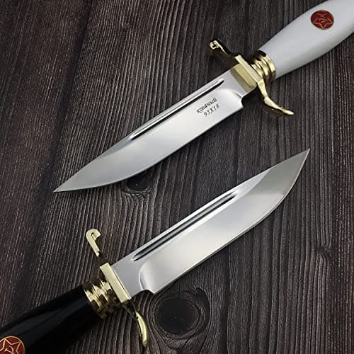 10.2in Fixed Blade Hunting Knife for Outdoor Bushcraft with Sheath