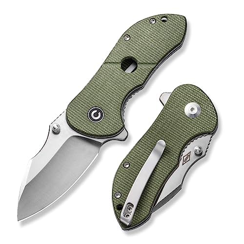 CIVIVI Gordo Folding Pocket Knife, 2.51" Damascus Blade, Utility Knife C22018C-DS1 — Olive