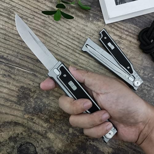 Large Folding EDC Pocket Knife with Safety Lock - Tactical Knife for Men