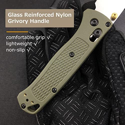 Everyday Carry 8Cr13MoV Pocket Knife with Green Grivory Handle