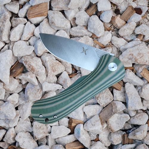 HUAAO Assisted Opening 8Cr13MOV Pocket Knife, 8.3in Folding EDC Knife with G10 Handle