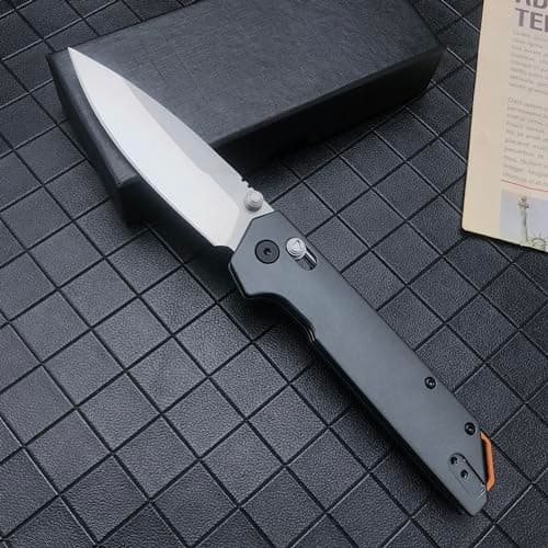 7.91in Foldable Pocket Knife with 8Cr13Mov Steel & Alloy Handle, Thumb Stud & Clip, EDC for Camping & Hunting