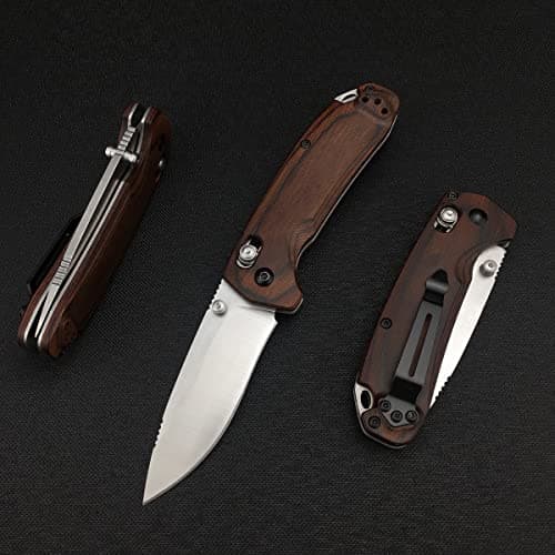 Axis Lock North Fork 15031-2 Manual Knife, 2.8" D2 Steel, Wood Handle, EDC Folding Knife