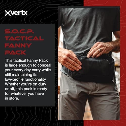 Tactical Crossbody Fanny Pack for Men and Women - Concealed Carry, EDC, Travel, Work