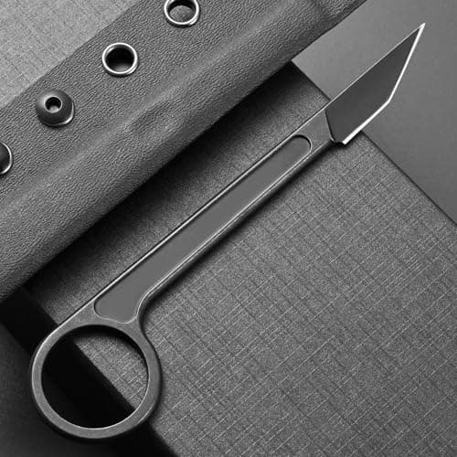 Black Gtk104 Fixed Blade Knife D2 Stainless Steel EDC Tool for Outdoor Activities