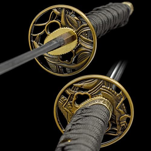 21 Inch Black Folded Steel Tanto Japanese Samurai Sword Full Tang (Small)