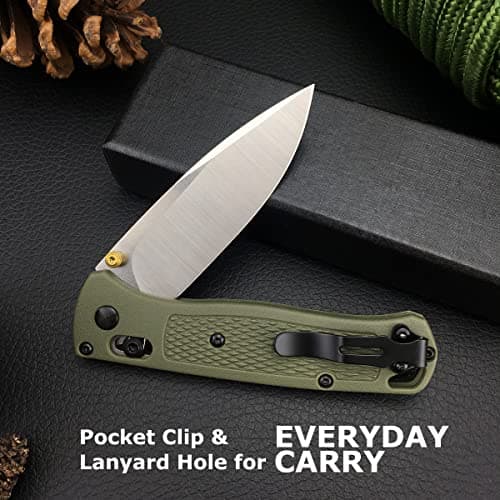 Everyday Carry 8Cr13MoV Pocket Knife with Green Grivory Handle
