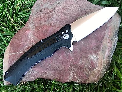 Tactical Gearz Vex Pocket Folding Knife, G10 Handle, 9Cr18MoV Stainless Steel Blade, Sheath Included