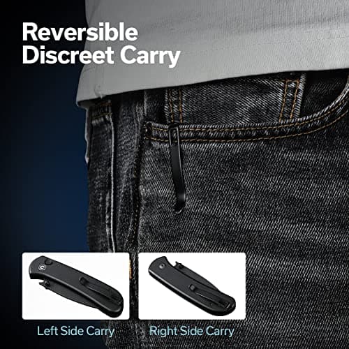 CIVIVI Pocket Folding Knife - Button Lock with Thumb Stud, 2.98" 14C28N Blade, Aluminum Handle, Qubit Utility Knife