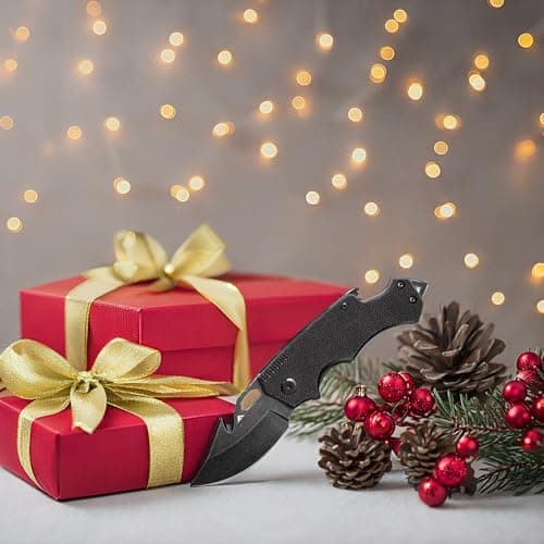 Mini Folding Pocket Knife with Drop Point Blade for Men (Black)
