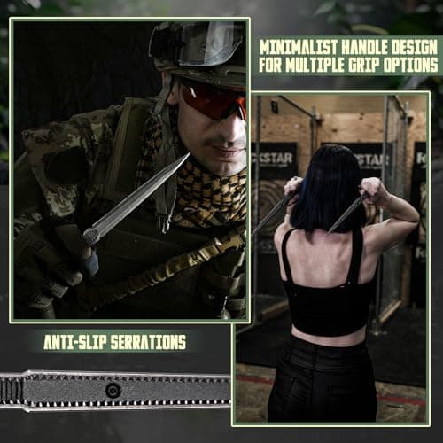 Purplebird Fixed Blade Knife with Kydex Sheath, 440C Stainless Steel Outdoor Knife for Men Camp Hunting