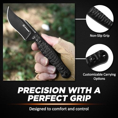 G10 Handle 8" Full Tang D2 Survival Knife with Kydex Sheath