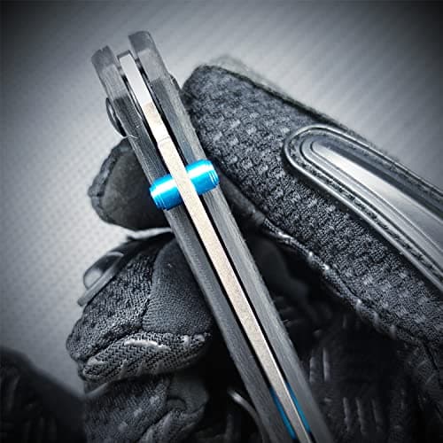 Axis Lock Knife: Men's EDC Folding Satin Blade 440C Carbon Fiber Handle Knives
