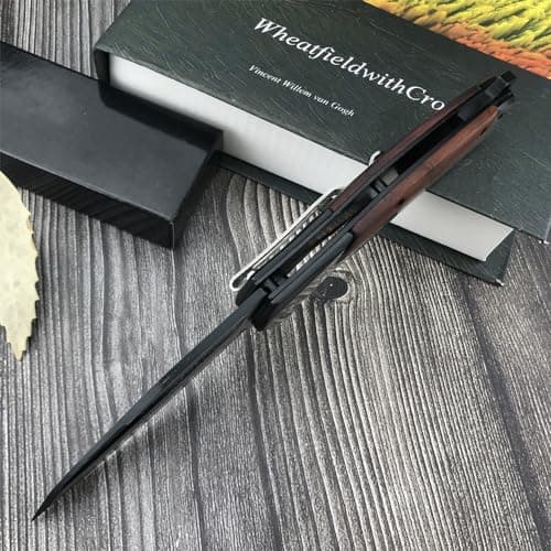 Flipper Pocket Folding Knife for Men, Liner Lock with Glass Breaker and Belt Clip