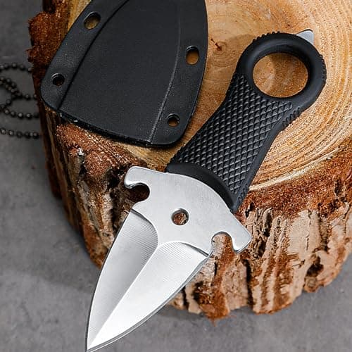 Hunter Force Full-Tang Mini Fixed Blade SOCP Knife, Hard Kydex Sheath for Outdoor Hunting, Camping & Fishing