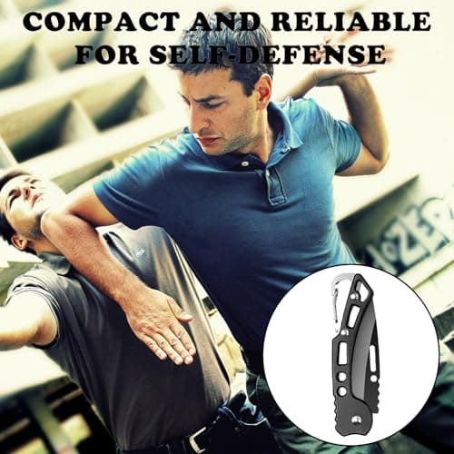 3 Pack Stainless Steel Pocket Knife, Self Defense & Outdoor Tool for Men & Women