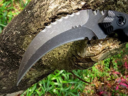 Ccanku C1691 D2 Steel Fixed Blade Knife, G10 Handle, 4 Inches, Outdoor & Camping EDC Tool, Kydex Sheath