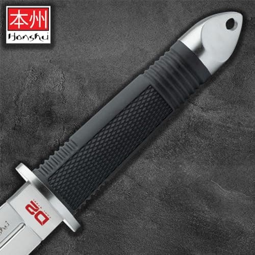 Honshu D2 Fighter Knife | D2 Tool Steel Blade, Full Tang, Rubberized Grip | 7.5" Blade, 13.25" Overall