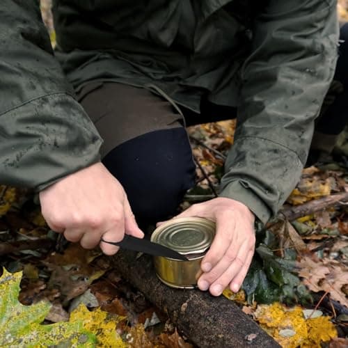 Omesio 6.69 Inch Tactical Mini Hunting Knife, Black EDC Outdoor Gift