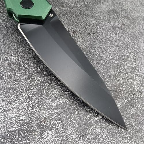 HUAAO Assisted Opening Folding Knife, Green Aluminum Handles, Christmas Gift for Men and Women