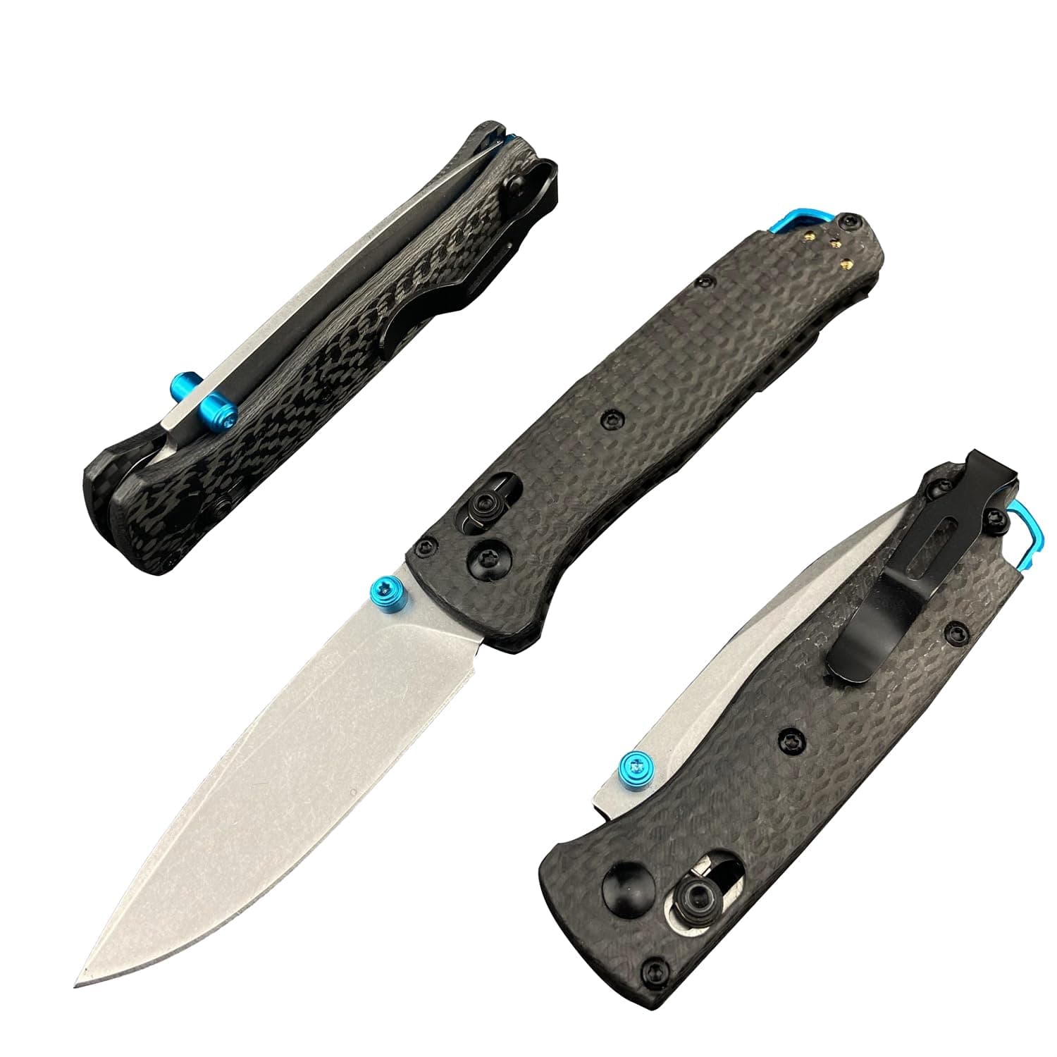 HUAAO Mini Bugout Knife, Axis Lock, 8Cr18MoV Blade, Carbon Fiber Handle, EDC Folding Knife for Camping