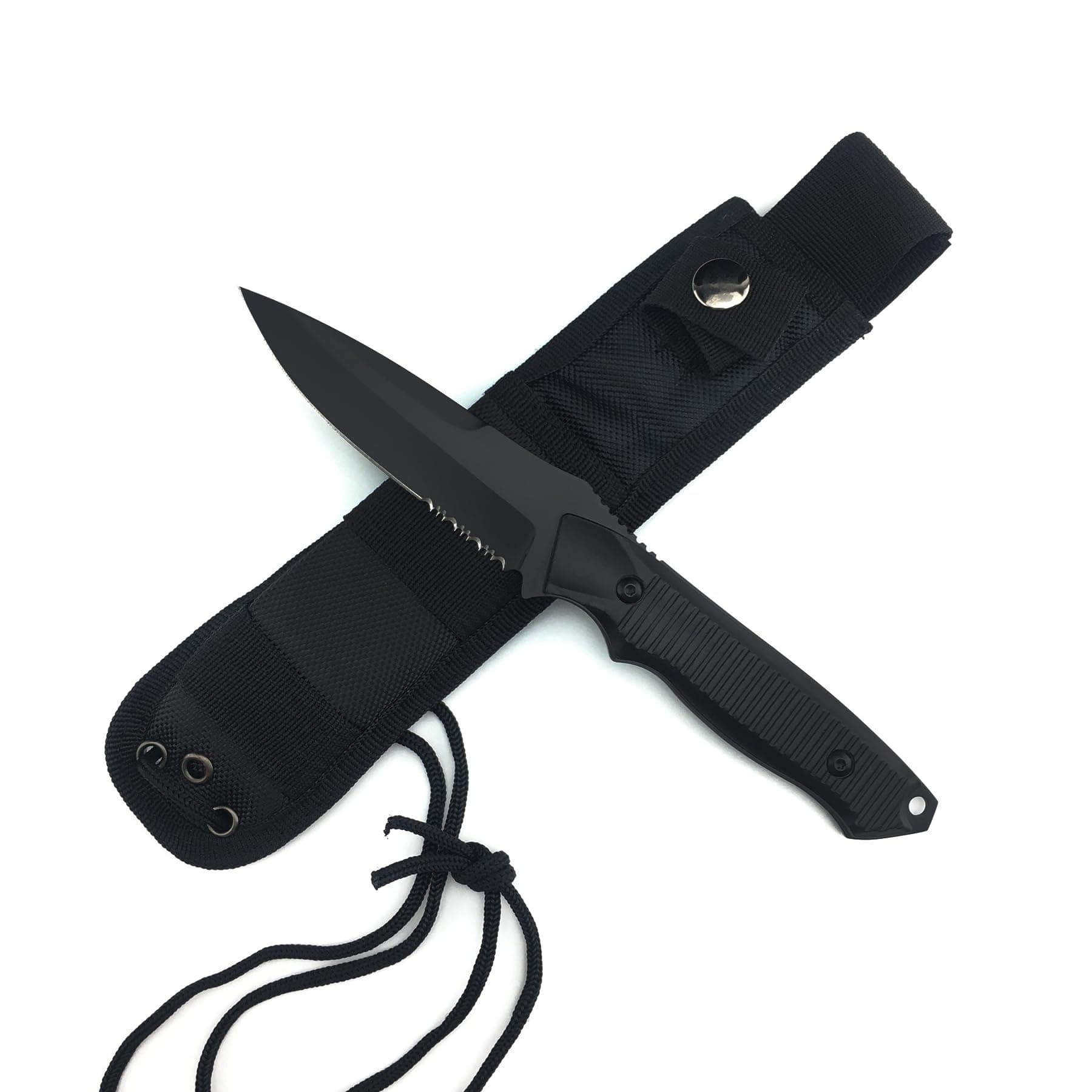 HUAAO Fixed Blade Tactical Knife for Camping, Hiking, and Survival