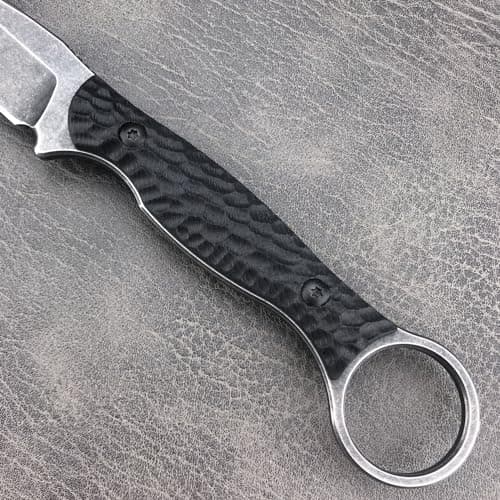 8Cr13MOV Full Tang Survival Knife with Kydex Sheath & Finger Loop (Black)