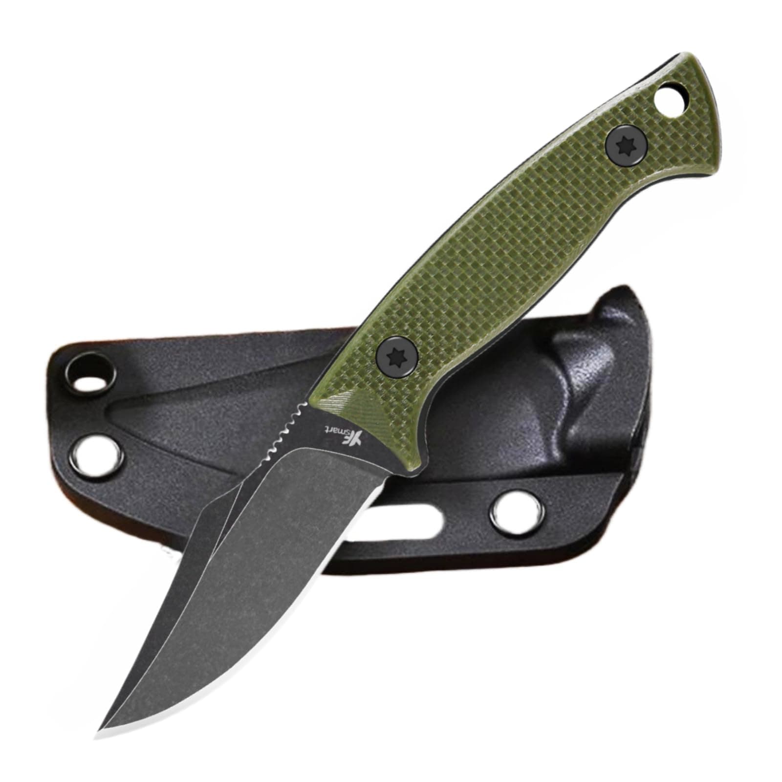 Compact 2.4" Fixed Blade Neck Knife, D2 Steel, Dark Stonewash, G-10 Handle