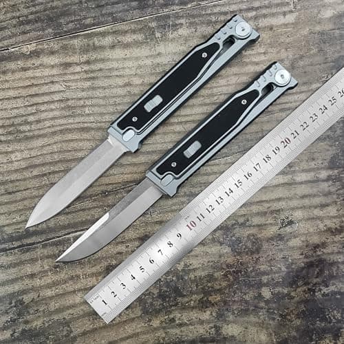 9 EDC Pocket Knife with D2 Steel Blade and G10 Handle for Men