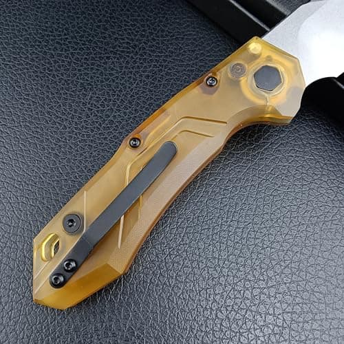 Pocket Knife with Assisted Opening and D2 Blade for EDC, Camping, Hiking - Ideal Gift for Outdoor Enthusiasts