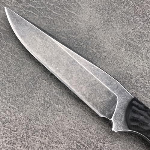 8Cr13MOV Full Tang Survival Knife with Kydex Sheath & Finger Loop (Black)