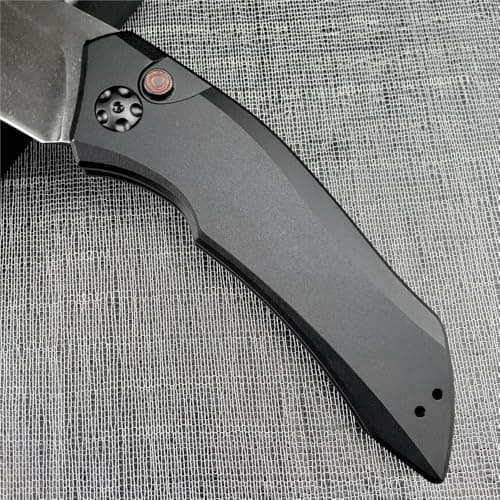 9Cr13MoV Steel Blade T6 Aluminum Handle Survival Folding Knife, Black
