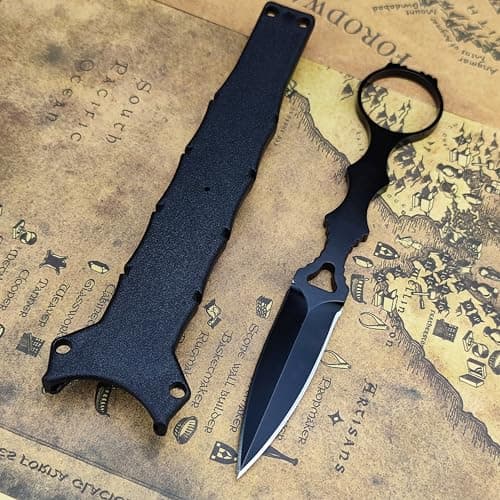 Socp Dagger EDC Tactical Fixed Blade Knife with Sheath and Clip