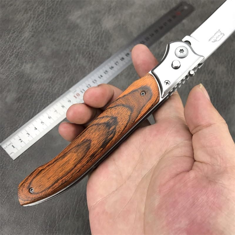 D2 Blade 12 Inch Folding Knife for Men, Outdoor Hiking & Camping
