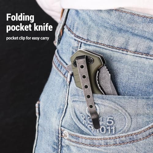 Folding Pocket Knife with 3.3 D2 Steel Blade and G10 Handle - Compact EDC Tool for Camping, Hunting, and Survival for Men and Women