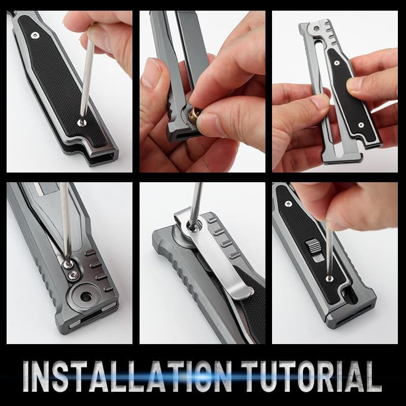 Tactical Locking Pocket Knife, D2 Steel Blade, T6 Aluminum Inlay, G10 Handle, Camping Knife for Men & Women