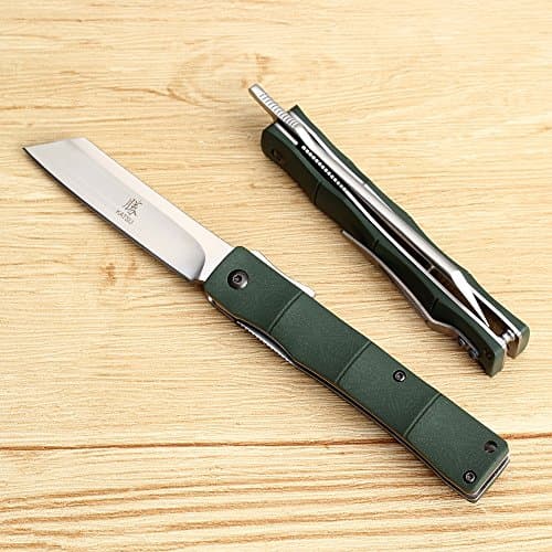 KATSU Handmade G10 Handle Bamboo Japanese Razor Pocket Knife