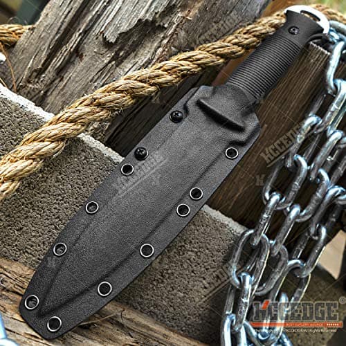 Tactical Survival Knife with Kydex Sheath and G10 Handle