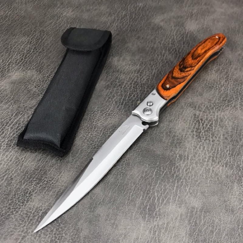 D2 Blade 12 Inch Folding Knife for Men, Outdoor Hiking & Camping
