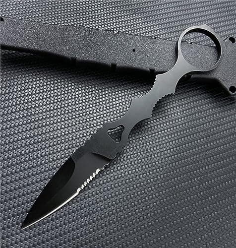 HUAAO 6.7 Inch SOCP 440C Fixed Blade Dagger with Kydex Sheath