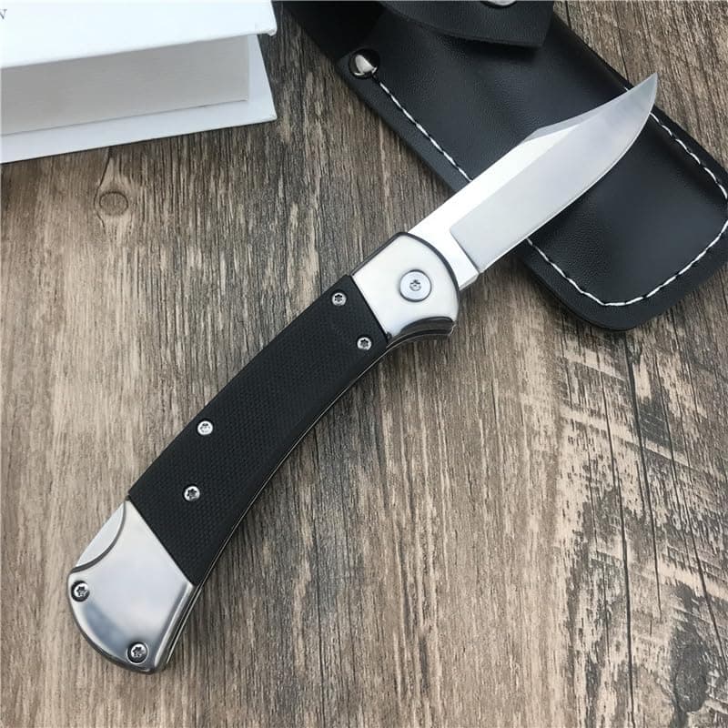 3" 440C Clip Point Black G10 Back Lock Folder for Camping & EDC