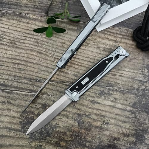 9 EDC Pocket Knife with D2 Steel Blade and G10 Handle for Men