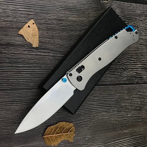 Titanium Folding Pocket Knife with Axis Lock, 3.15 440C Blade, for Outdoor, Survival and Camping