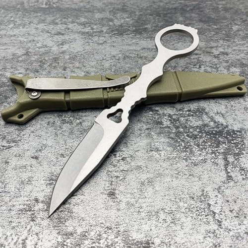 Tactical EDC Knife, Droppoint Blade, 6.5" Camp Knife, Hunting & Survival Tools